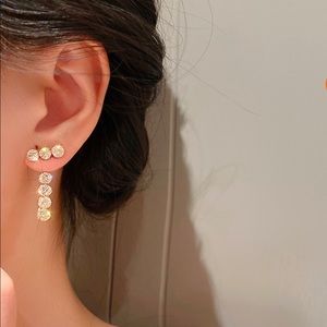 Crystal link earrings